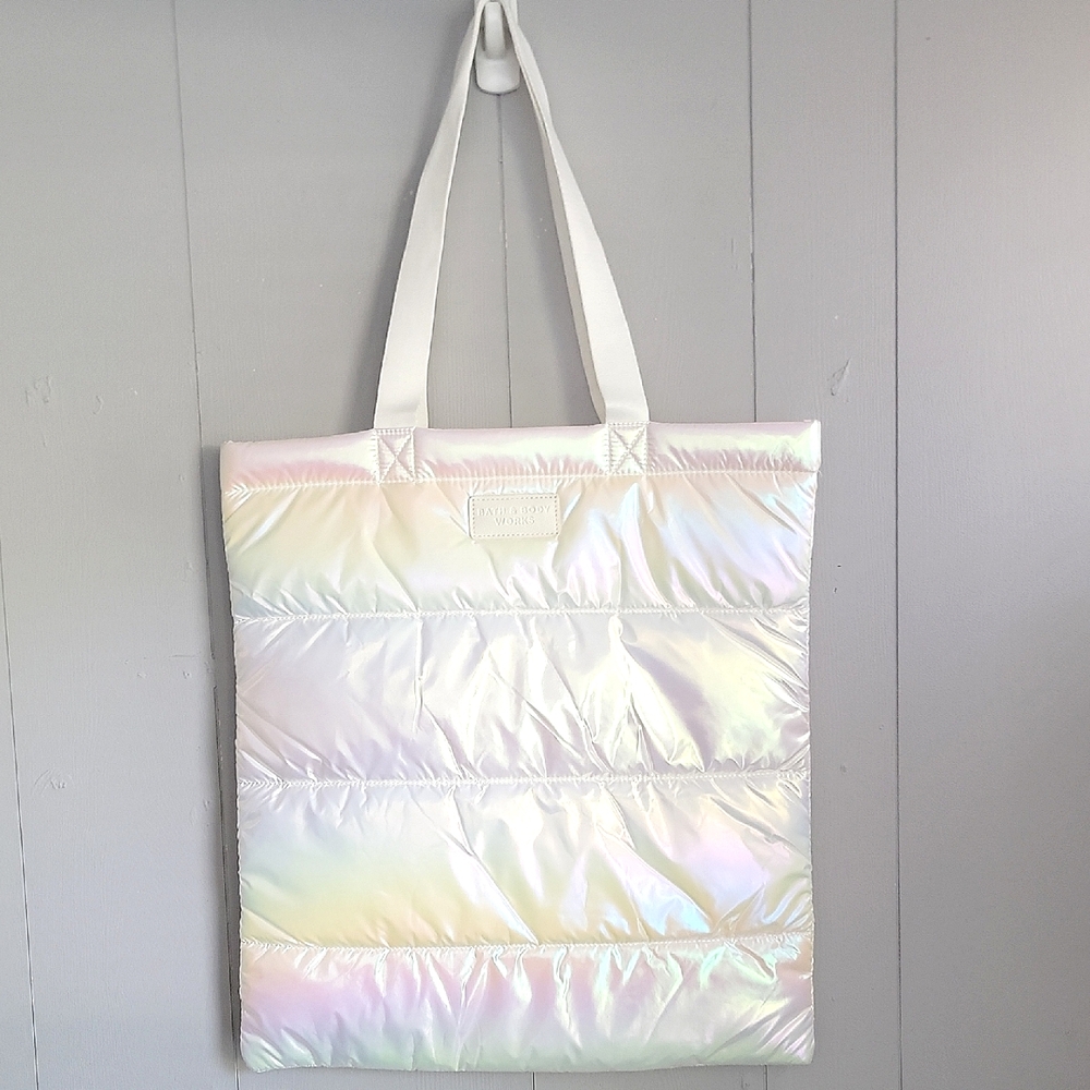 NWT 2023 Bath & Body Works Iridescent Tote Bag
